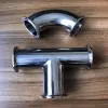 3A / SMS / DIN Stainless Steel Sanitary Tri Clamp Elbow / Tee Fittings