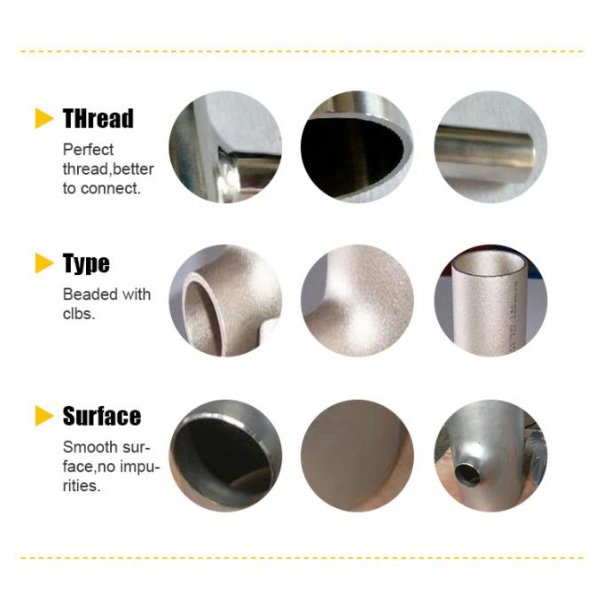 ASME B16.9 TR Άμμος έλασης από ανοξείδωτο χάλυβα Reducing Tee ίση TEE 1/8 "-60" Butt συγκολλημένο SS σωλήνα Fitting 1