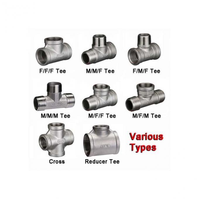 ASME B16.9 TR Άμμος έλασης από ανοξείδωτο χάλυβα Reducing Tee ίση TEE 1/8 "-60" Butt συγκολλημένο SS σωλήνα Fitting 3
