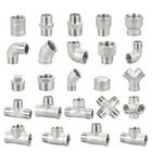 Hydraulic Transition Pipe Fittings Stainless Steel 304/316 threaded connector Tee Female