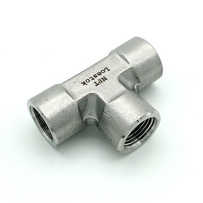 Threaded Female Tee Stainless Steel Forged 3000 6000 2000 Class Industrial Pipe Fittings