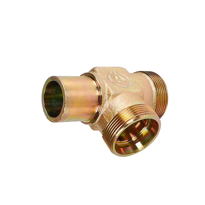 Three-Way Elbow Brass Tee Point 4 Point Internal and External Thread Pipe Fittings
