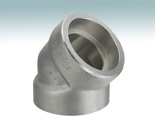 Socket Welding Elbow Stainless Steel 45 degree Elbows Forged High Pressure Pipe Fittings Ss304/316