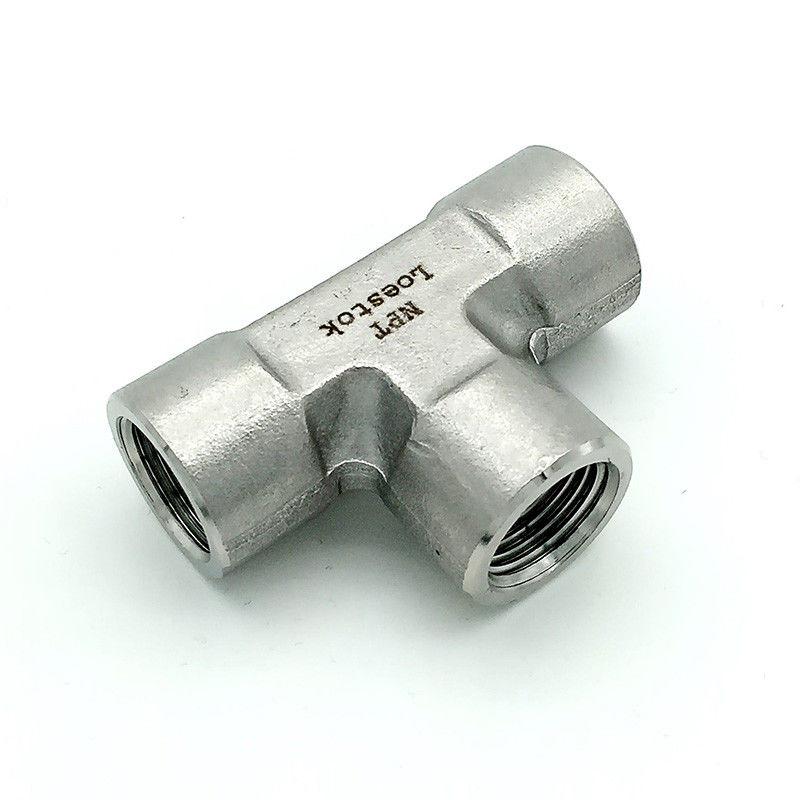 Threaded Female Tee Stainless Steel Forged 3000 6000 2000 Class Industrial Pipe Fittings