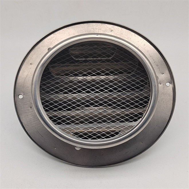5 Inch Stainless Steel Wall Air Vent Cover Hood End Ducting Cap Round Grille Ventilation Cover