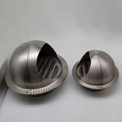 Air Vent 304 Stainless Steel 4 Inch Round Exhaust Grille Louvered Silver