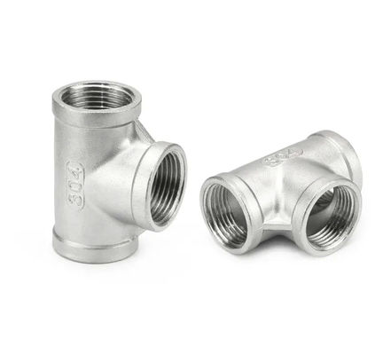 Hydraulic Transition Pipe Fittings Stainless Steel 304/316 threaded connector Tee Female