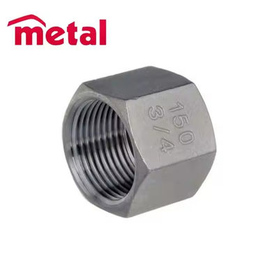 TOBO ANSI B16.11 Forged 3000# 150# Round Head Stainless Steel 304 3/4 Inch Threaded Pipe Cap