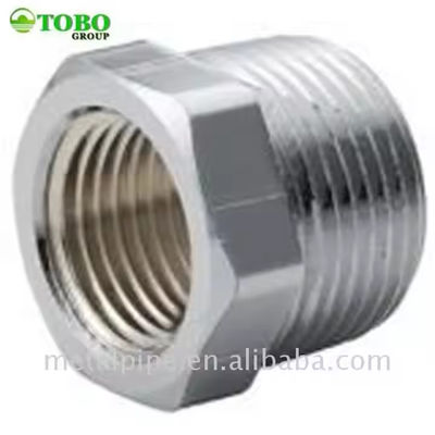 TOBO Brass Pipe Fitting 1/2" Male X 1/2" Female NPT Brass Reducer Hex Reducing Bushing