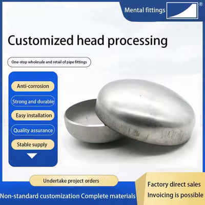 ASTM A403 WP304 Stainless Steel Butt Weld Caps, Sch-STD | ASME B16.9 for Corrosive Resistance in Industrial Pipelines